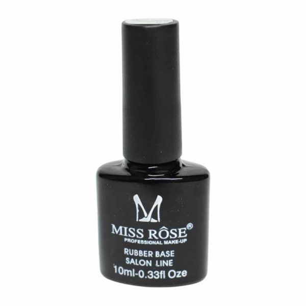 Esmalte rubber base miss rose 10ml empaque negro