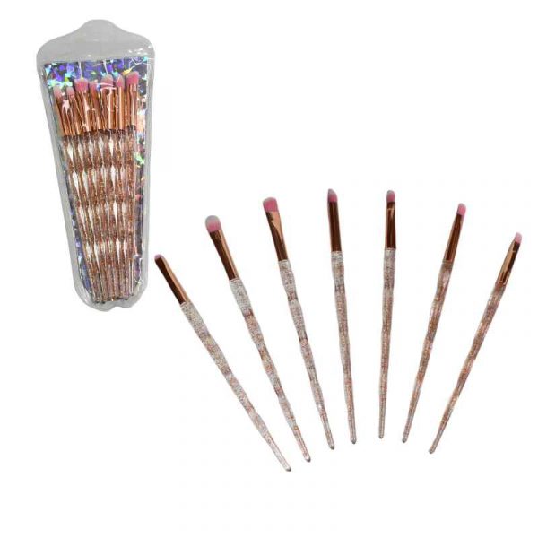 Kit brochas glitter 7 unidades dorado