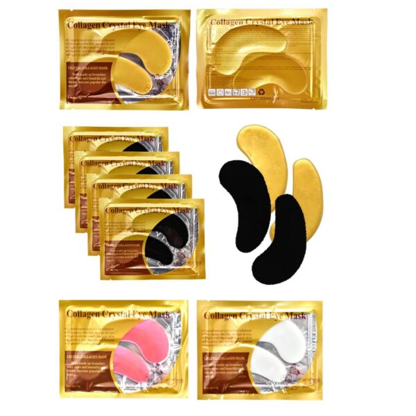 Parche para ojera Crystal Eye Mask empaque dorado colores surtidos LOTE1