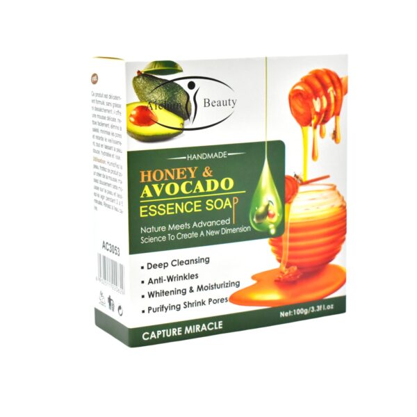 Jabón  en barra circular con extracto de miel y aguacate Aichun Beauty