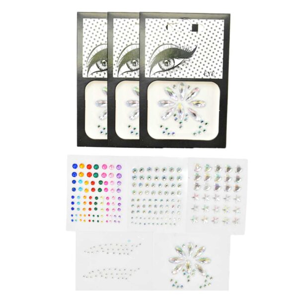 Perlas decorativas para rostro empaque negro con puntos LOTE1