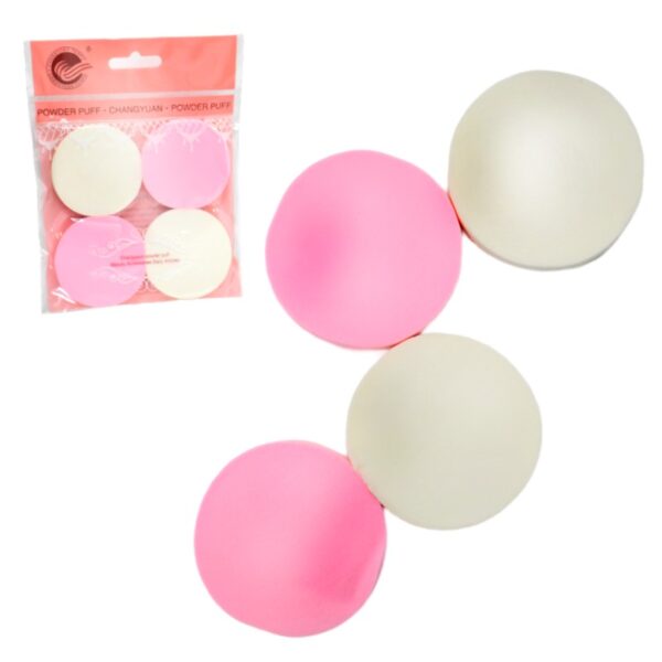 Paquete de 4 Esponjas Circulares Empaque Rosado
