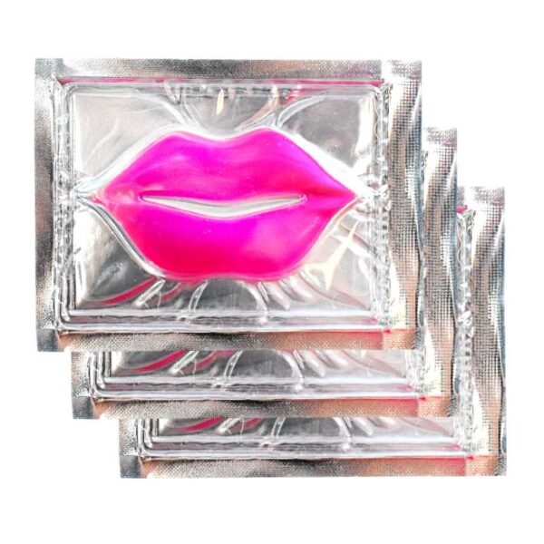 Parche de colageno para labios empaque plateado