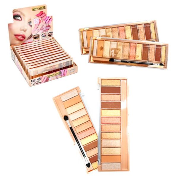 Paleta pequeña de sombras 12 colores satinados a pruba de agua IMAN OF NOBLE