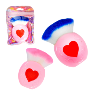 Mini brocha diseño de corazon cerda de colores