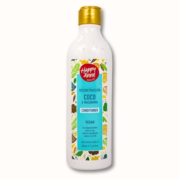 HAPPY ANNE adondicionador super. rec. coco y macadamia S/SAL 340ml