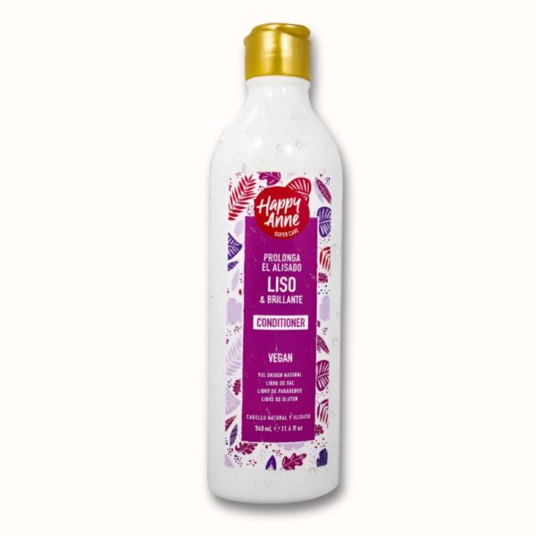 HAPPY ANNE acondicionador liso y brillante vegano S/SAL 340ml