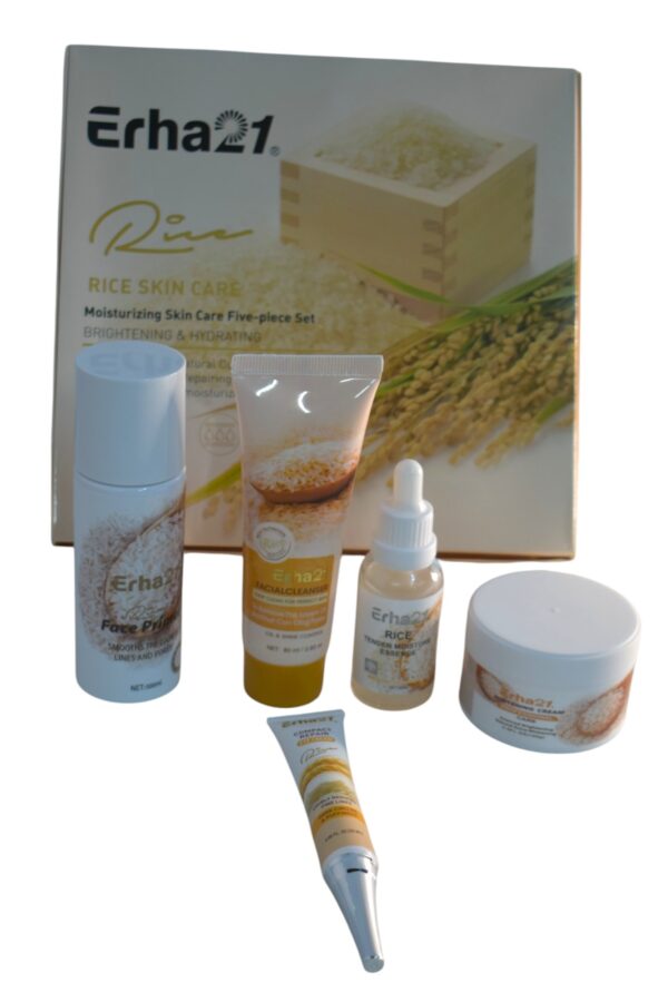 Kit de Cuidado Facial con Extraco de Arroz de 5 pcs Erha21