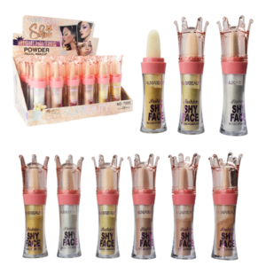 Polvo de hada tapa transparente presentacion de corona HUXIABEAUTY
