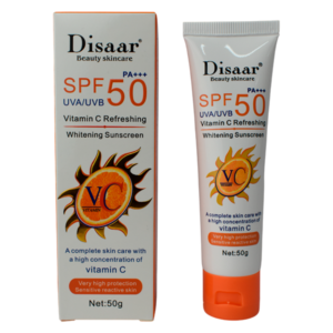 Bloqueador solar 50+con vitamina C marca Disaar