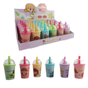 Bálsamo de Labios en presentación de Vaso de Soda colores surtidos