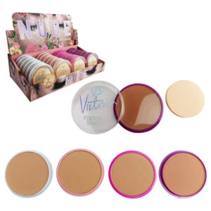 Polvo Compacto mate + esponja NUDE NEW con esponja tonos surtidos de Beautiful Fashion