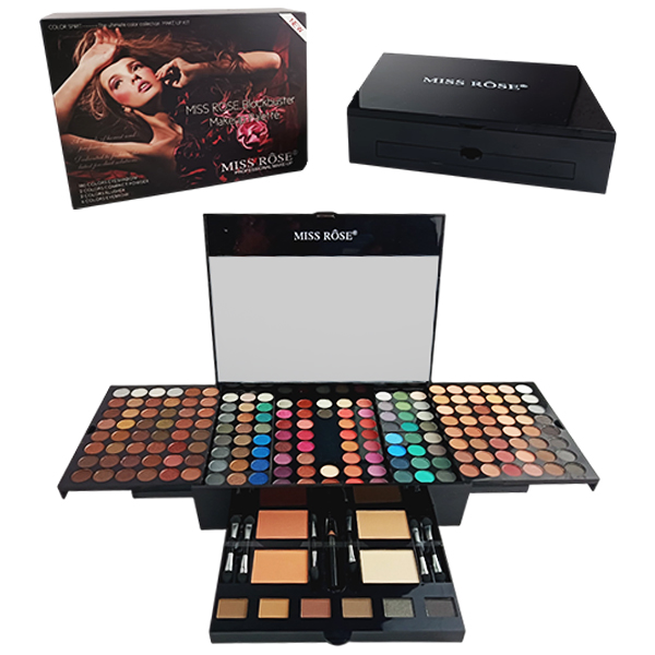 Caja de sombras Miss Rose rectangular mediana de 190 colores