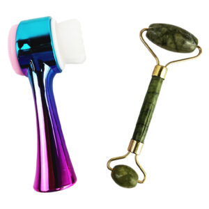 Set de Cepillo y Rodillo Facial enpaque rosado colores surtidos de CONNERT