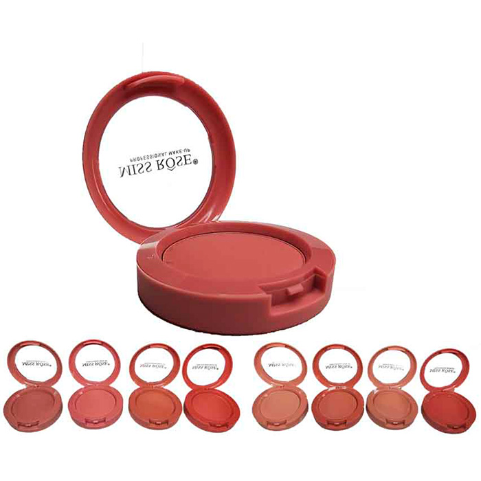 Rubores Miss Rose redondos pequeños empaque rosado